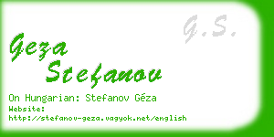 geza stefanov business card